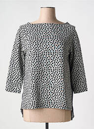 Top imprimé fantaisie manches 3/4 gris LOLITAS&L femme
