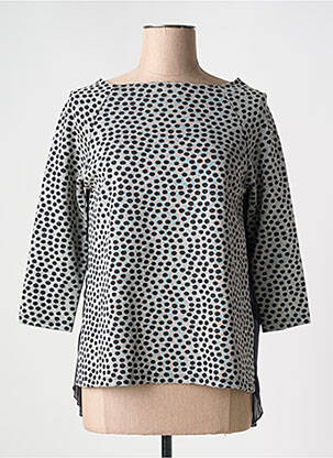 Top imprimé fantaisie manches 3/4 gris LOLITAS&L femme