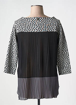 Top imprimé fantaisie manches 3/4 gris LOLITAS&L femme