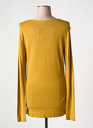 Pull coupe cintrée manches longues jaune ICHI femme