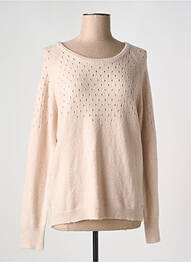 Pull col rond manches longues rose KATMAI femme