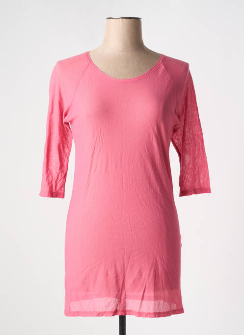 Top coupe cintrée manches 3/4 rose MES SOEURS ET MOI femme
