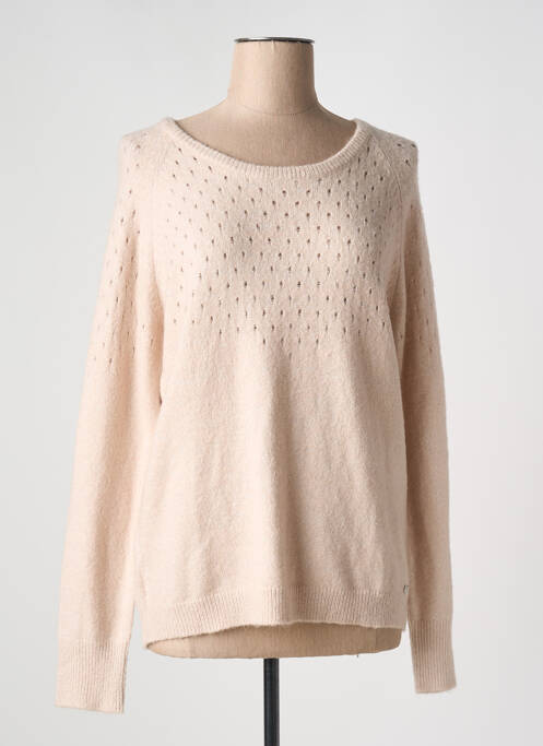 Pull col rond manches longues rose KATMAI femme