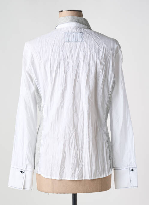 Chemisier coupe cintrée manches longues blanc JUST WHITE femme