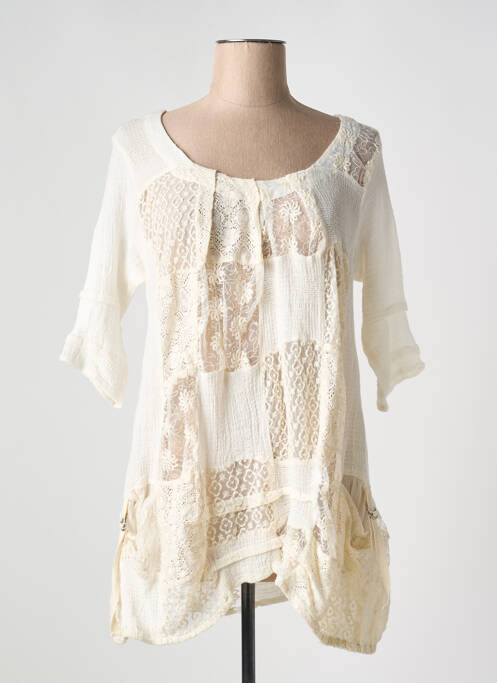 Tunique manches longues blanc MARILU pour femme
