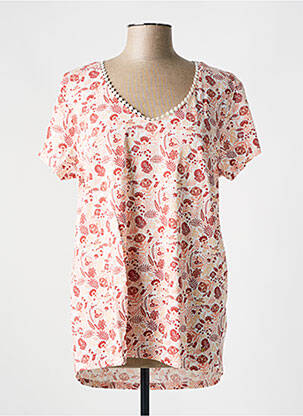 T-shirt imprimé fantaisie manches courtes rose C'EST BEAU LA VIE femme