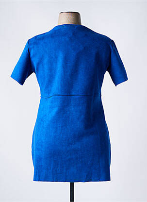 Robe courte manches courtes manches courtes bleu CHRISTY femme