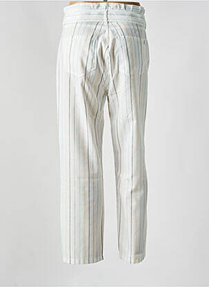 Pantalon droit tissage popeline taille normale blanc FREEMAN T.PORTER femme