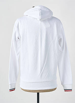 Sweat-shirt à capuche poches manches longues blanc IKONIK homme