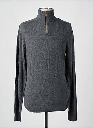 Pull stretch manches longues gris JACK & JONES homme
