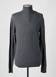 Pull stretch manches longues gris JACK & JONES homme