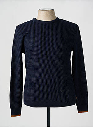 Pull bleu BENSON & CHERRY pour homme