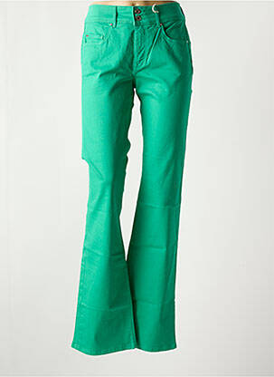 Jean coupe flare stretch taille haute vert SALSA femme