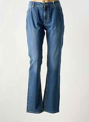 Jeans coupe droite stretch taille normale bleu BENSIMON femme