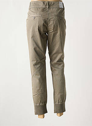 Pantalon chino tissage popeline taille normale marron FRANSA femme