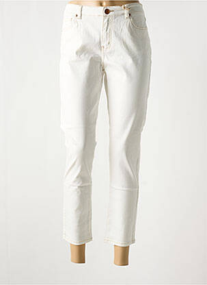Jeans coupe slim stretch taille normale beige C'EST BEAU LA VIE femme