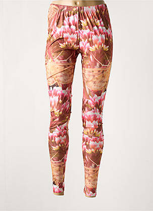 Legging effet matière satinée taille haute rose MAIS IL EST OU LE SOLEIL femme