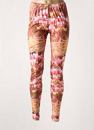 Legging effet matière satinée taille haute rose MAIS IL EST OU LE SOLEIL femme