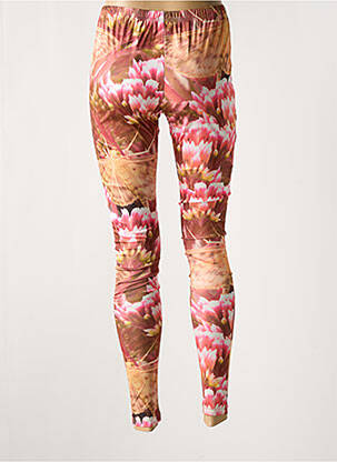 Legging effet matière satinée taille haute rose MAIS IL EST OU LE SOLEIL femme