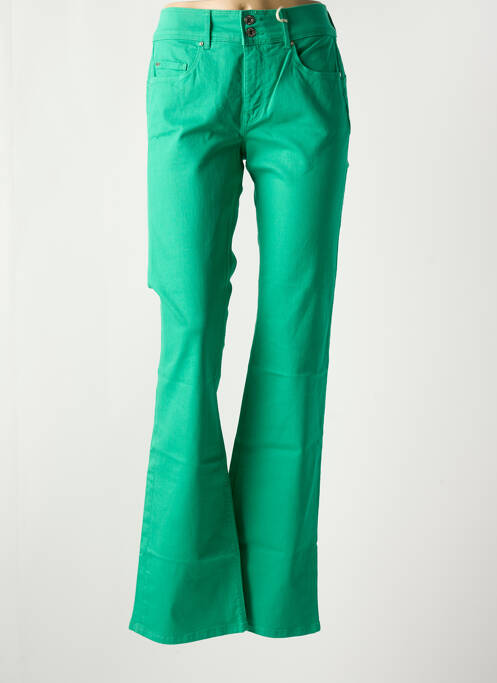 Jean coupe flare stretch taille haute vert SALSA femme