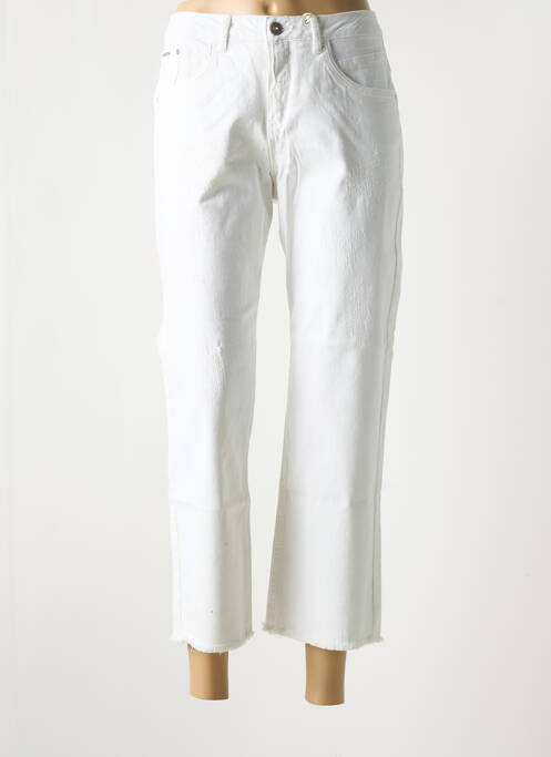Jeans coupe droite stretch taille normale beige CREAM femme