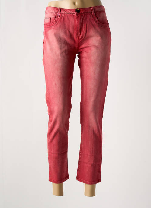 Jeans coupe slim rouge MISSING JOHNNY pour femme