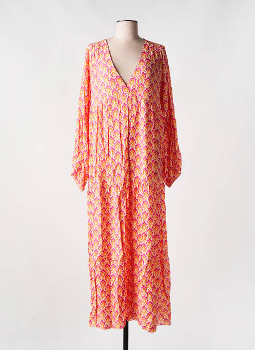 Robe longue orange LES BOHÉMIENNES pour femme