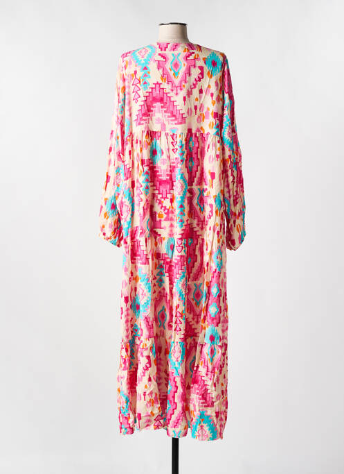 Robe longue rose LES BOHÉMIENNES pour femme