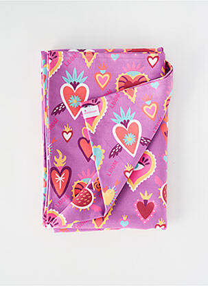 Serviette de plage imprimé fantaisie violet LES BOHÉMIENNES femme