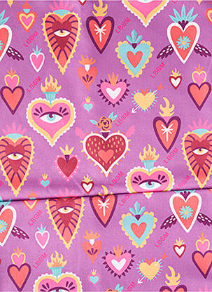 Serviette de plage imprimé fantaisie violet LES BOHÉMIENNES femme