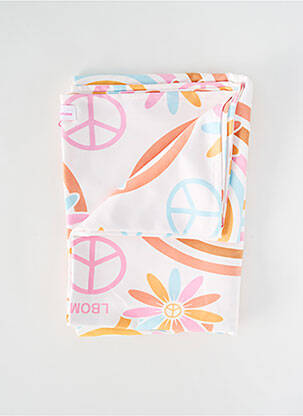 Serviette de plage imprimé fantaisie blanc LES BOHÉMIENNES femme