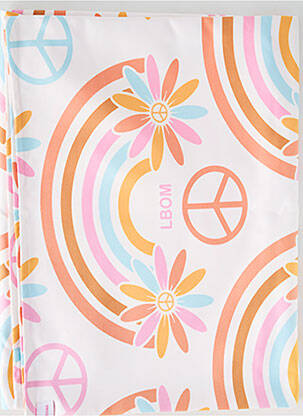 Serviette de plage imprimé fantaisie blanc LES BOHÉMIENNES femme