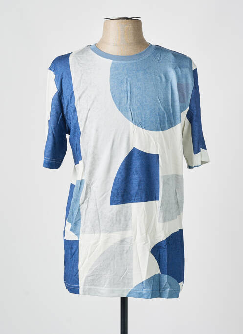 T-shirt bleu JACK & JONES pour homme