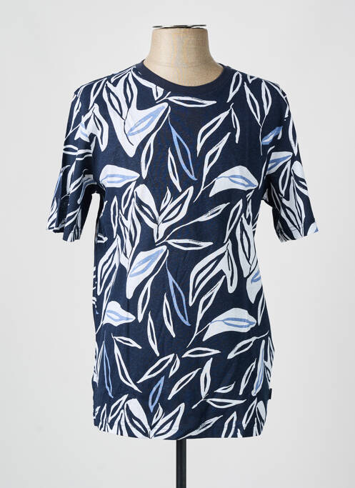 T-shirt bleu JACK & JONES pour homme