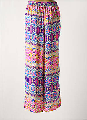 Pantalon large tissage crêpe taille normale rose ONLY femme