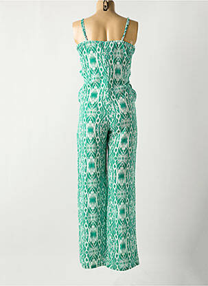 Combi-pantalon tissage crêpe fines bretelles vert ONLY femme