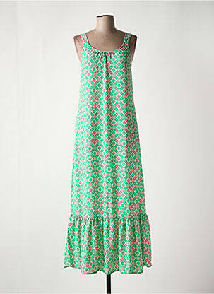 Robe longue imprimé fantaisie sans manche vert ONLY femme