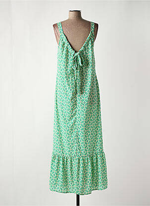 Robe longue imprimé fantaisie sans manche vert ONLY femme