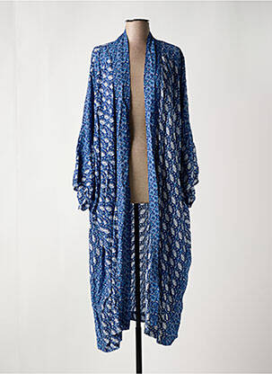 Veste kimono col v bleu GENESIS femme
