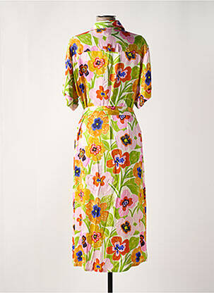 Robe longue manches courtes manches courtes vert FRNCH femme