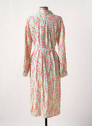 Robe mi-longue coupe fluide manches longues rose ONLY femme