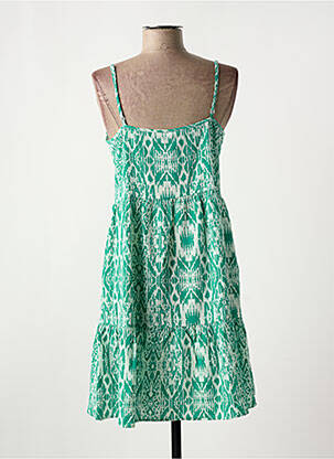 Robe courte coupe évasée fines bretelles vert ONLY femme