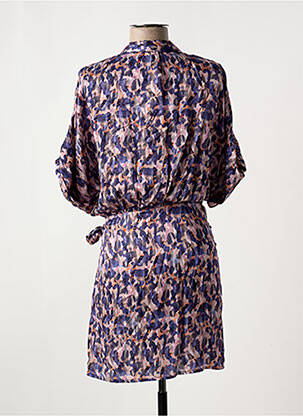 Robe courte manches courtes manches courtes violet SESSUN femme