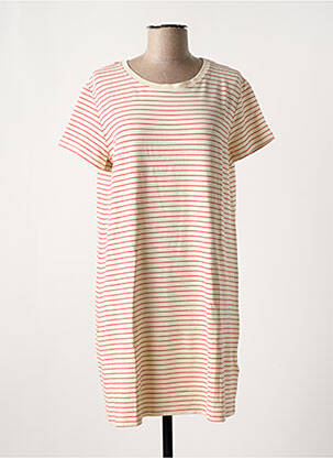 Robe courte manches courtes manches courtes rouge MAJESTIC FILATURES femme