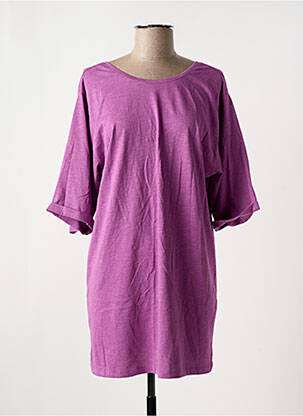 Tunique manches longues col rond violet SESSUN femme
