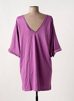 Tunique manches longues col rond violet SESSUN femme