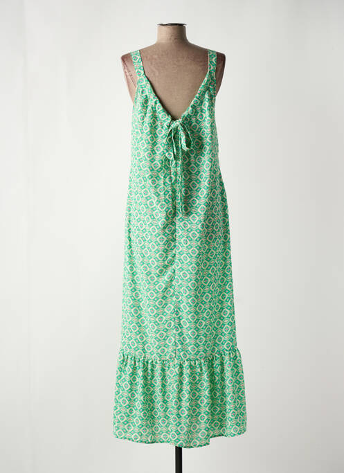 Robe longue imprimé fantaisie sans manche vert ONLY femme