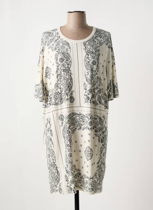 Robe courte beige MAJESTIC FILATURES pour femme