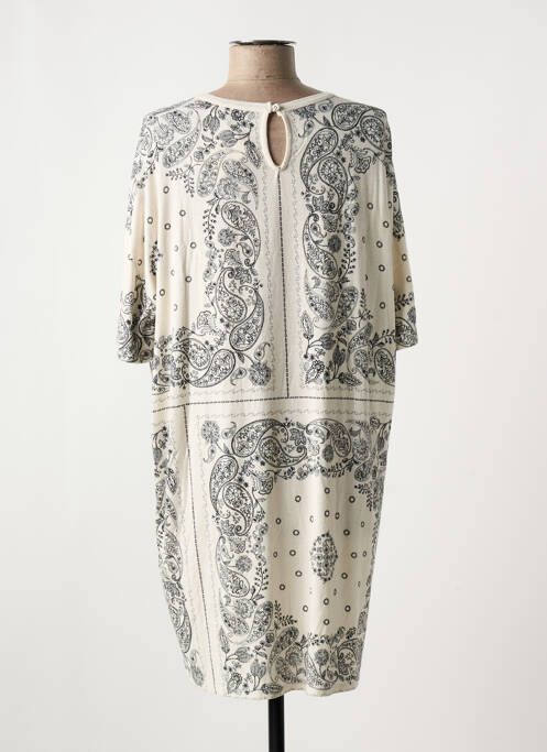 Robe courte beige MAJESTIC FILATURES pour femme