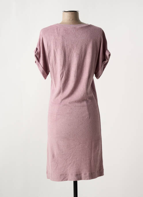 Robe mi-longue violet MAJESTIC FILATURES pour femme